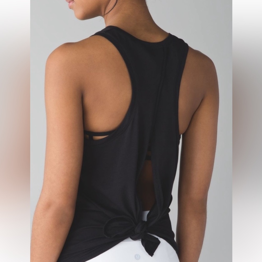 Lululemon black all tied up tank